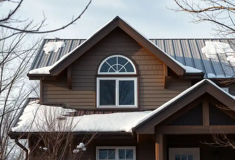 Illustration of house with a standing-seam metal roof, as found in 1980-era homes